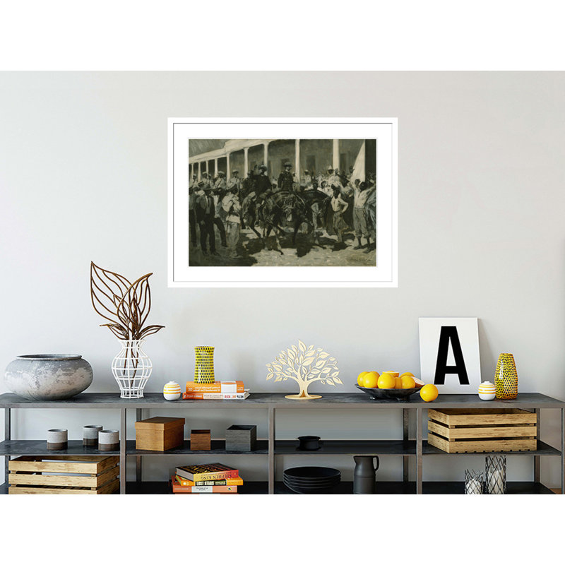 Le retour de Gomez à La Havane par Frederic Remington, impression giclée sur cadre, H 30,57 po x l 41,5 po