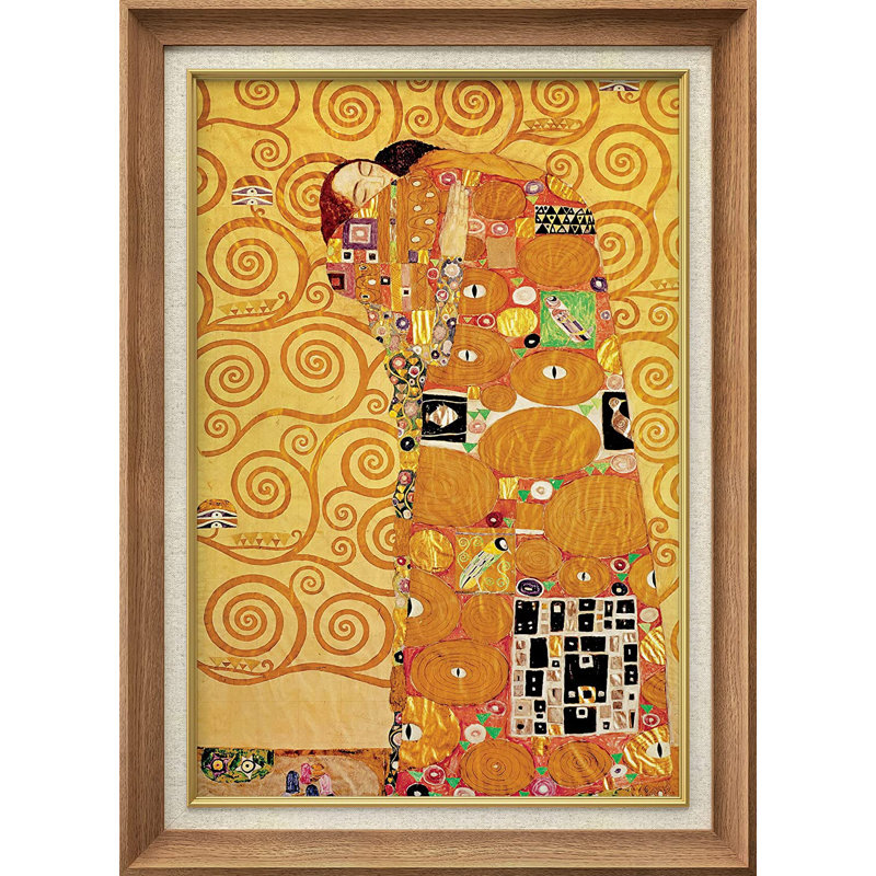 Peinture sur toile Foulard par Gustav Klimt, Naturel