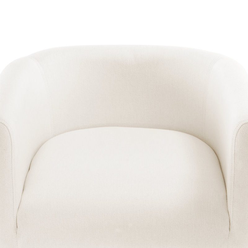 Tabouret de bar H 33,5 po Christlyn, Siège beige / cadre doré, Lin lin
