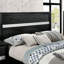 1pièce lit grand contemporain noir 1pc