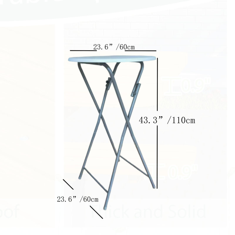 Ensemble de 2 tables de bar pliantes