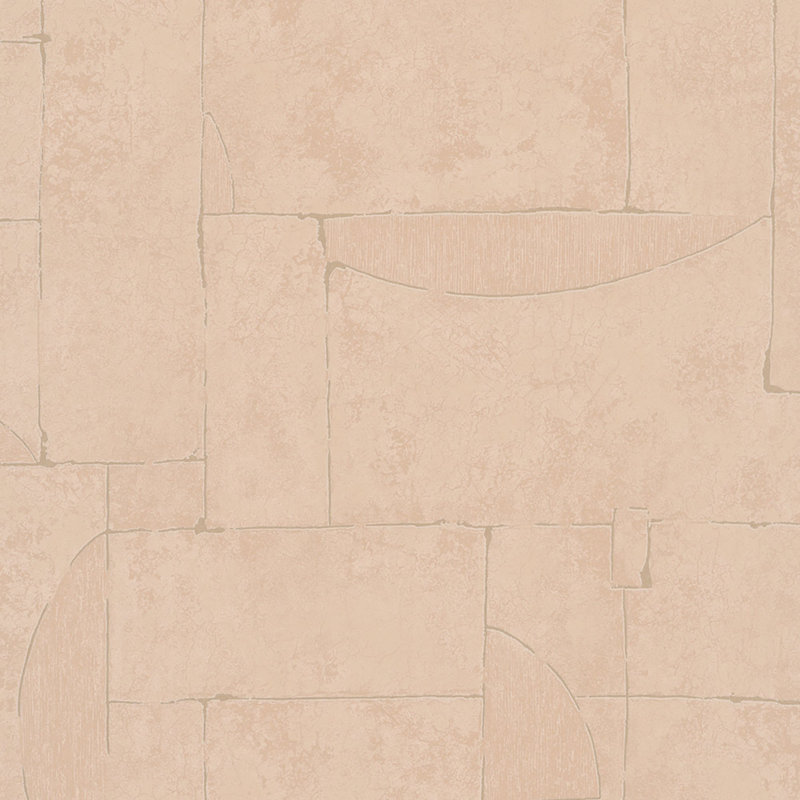 Terra Collection Graphic Abstract Stone Wallpapr Roll, Pink