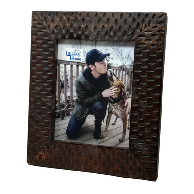 Brown Wood Embossed Picture Frame