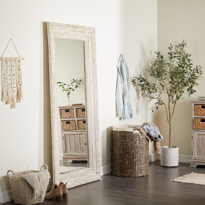 Ariaha Solid Wood Rectangle Wall Mirror