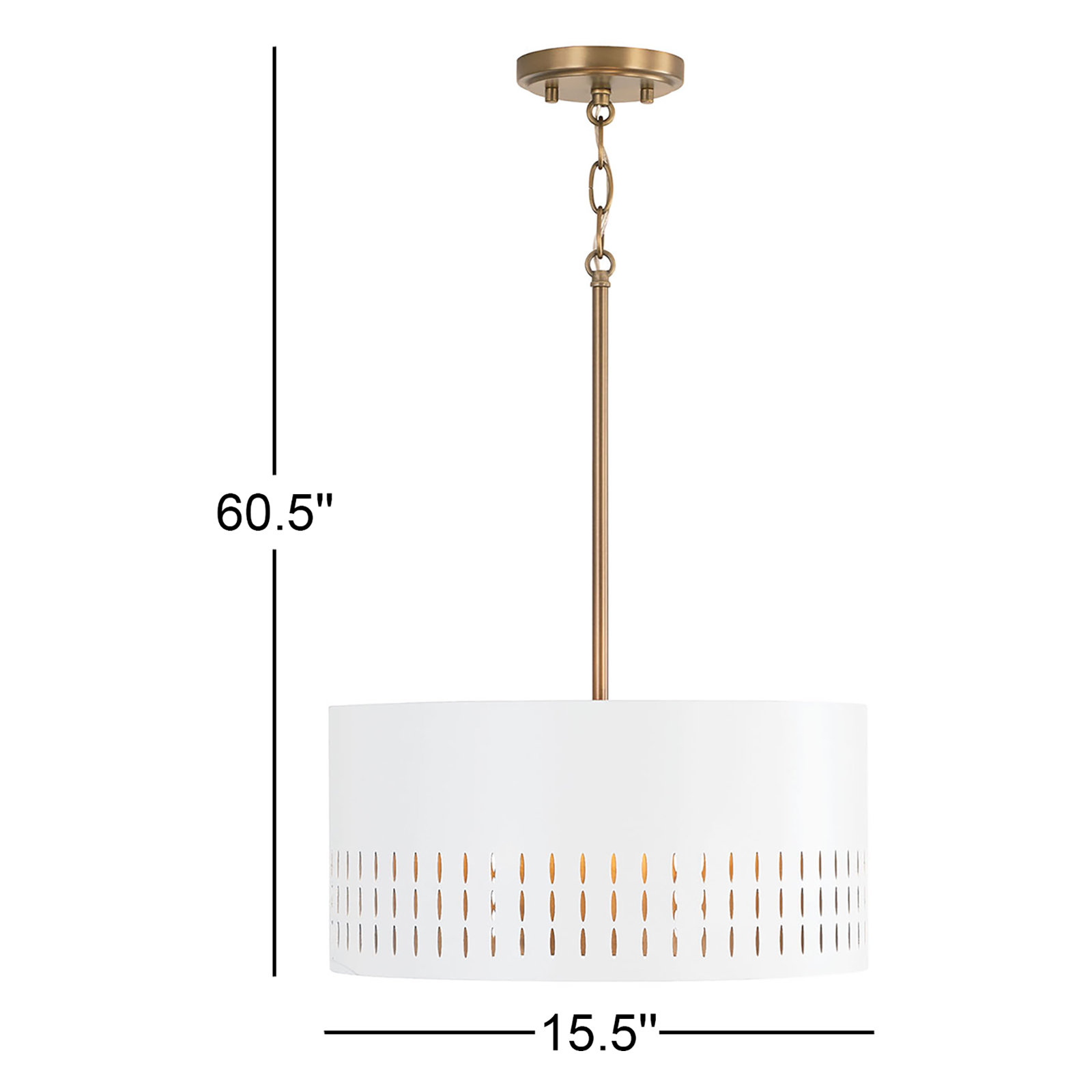 Emelia 3 Light Metal Semi Flush Mount