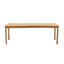 Narooma Rectangular Teak Solid Wood Outdoor Dining Table - 220 cm W 100 cm D
