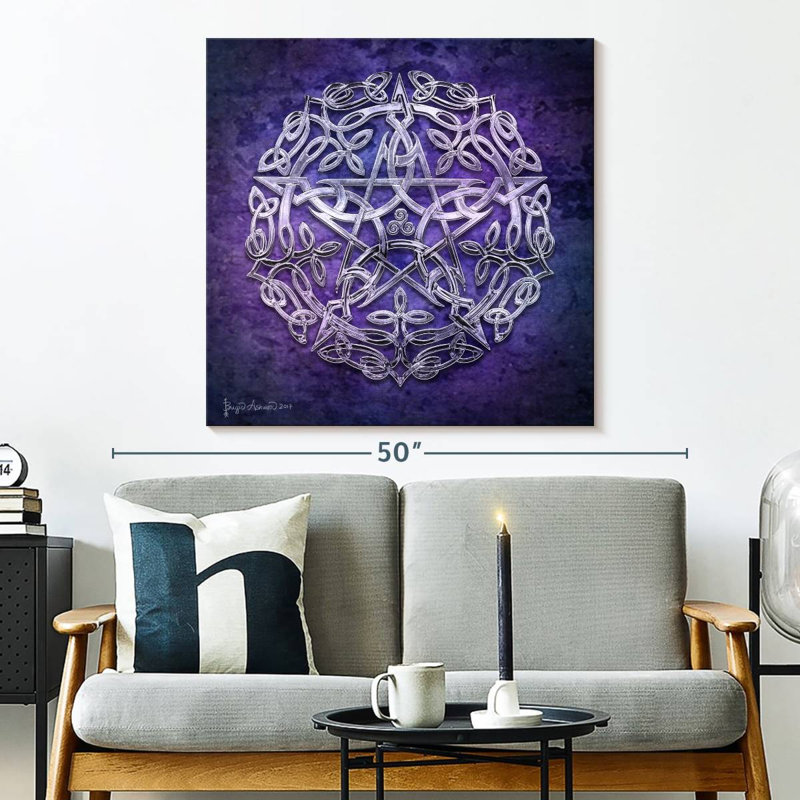 Kelan Silver Pentacle, H 33 po x l 33 po