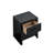 Morris  2 Drawer Nightstand Black-747588195
