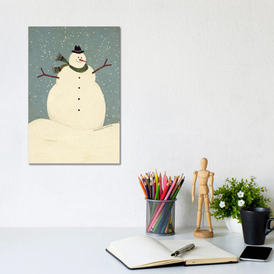 Bonhomme de neige - reproduction d'art sur toile tendue