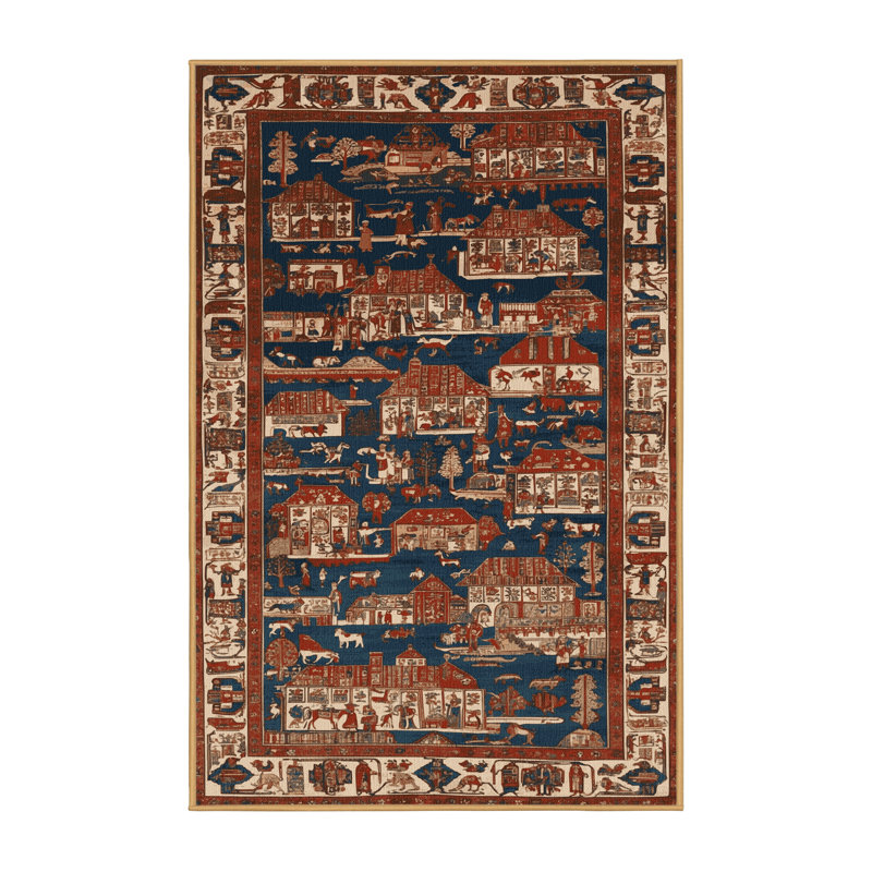 Tapis brun turc lavable à la machine, Rectangle 7 pi x 9 pi