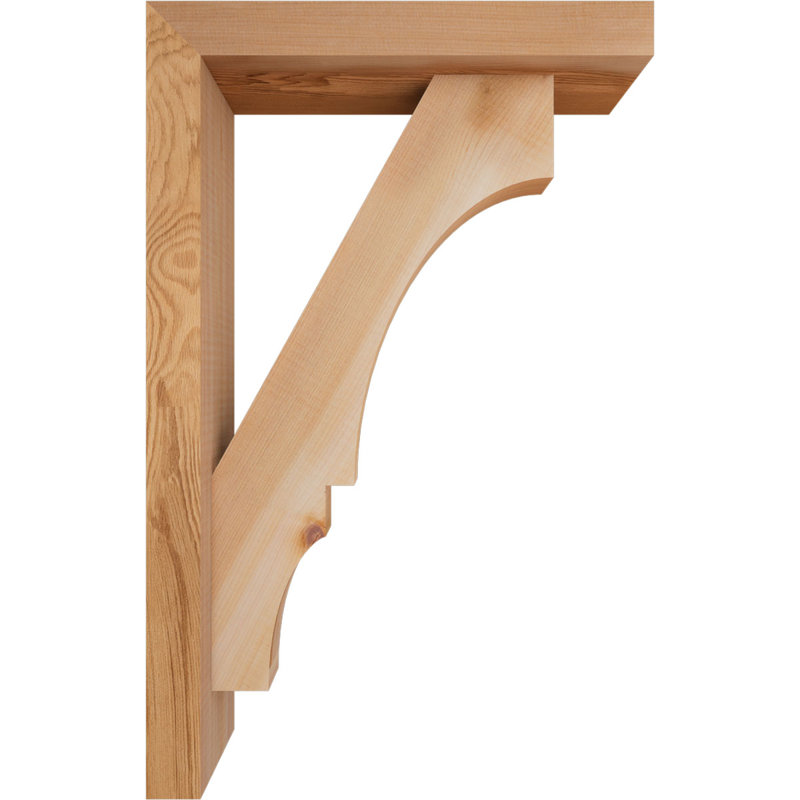 Support de bloc Balboa avec entretoise décalée, 22 x 14, Cèdre rouge occidental de l 3 1/2 po (lisse)