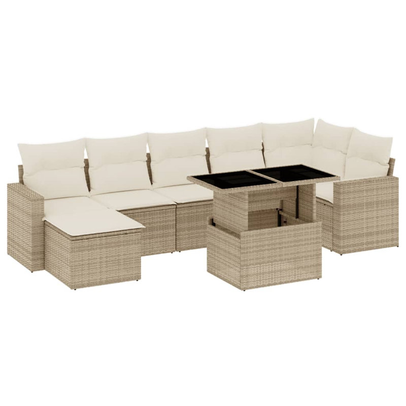 Ensemble de canapé de jardin Vidaxl beige