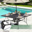 Ensemble de salle à manger 9 pièces pour patio, ensemble de table et chaises d'extérieur pour 8, 8 chaises pivotantes, 1 table carrée en fer avec trou de parasol réglable (1,57 po - 1,97 po), ensemble de mobilier de patio pour terrasse, jardin, pelou-109334041