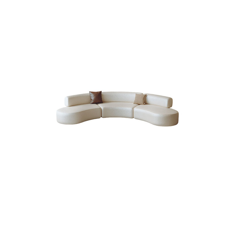 Canapé d'angle semi-circulaire, H 25,59 po x l 125,98 po x P 33,47 po