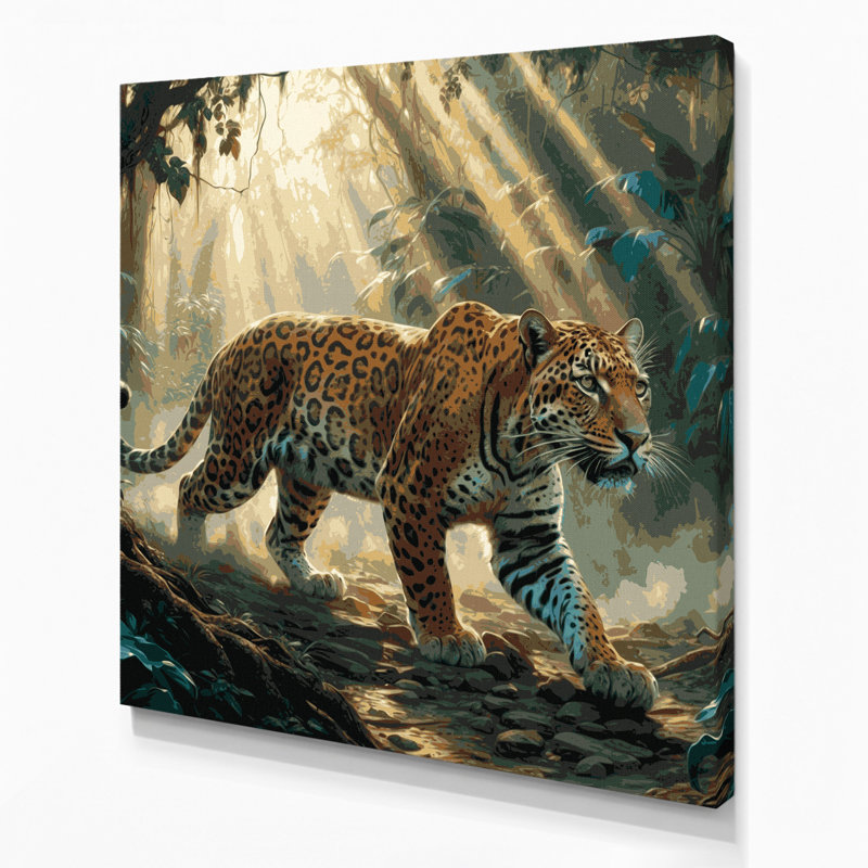«Big Cats Central American Jaguar», art mural sur toile, H 32 po x l 32 po
