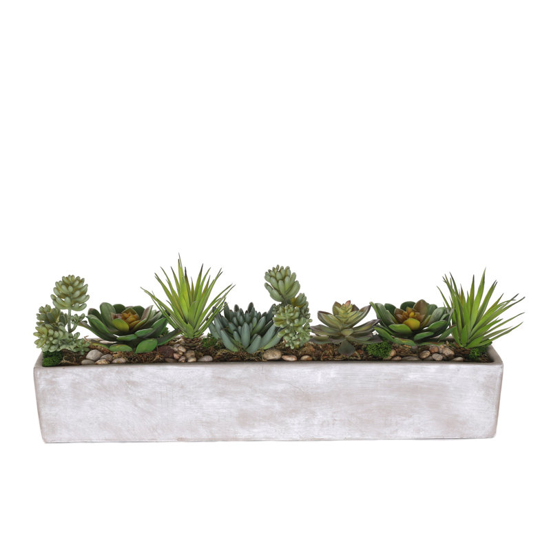 Faux Succulent in Planter