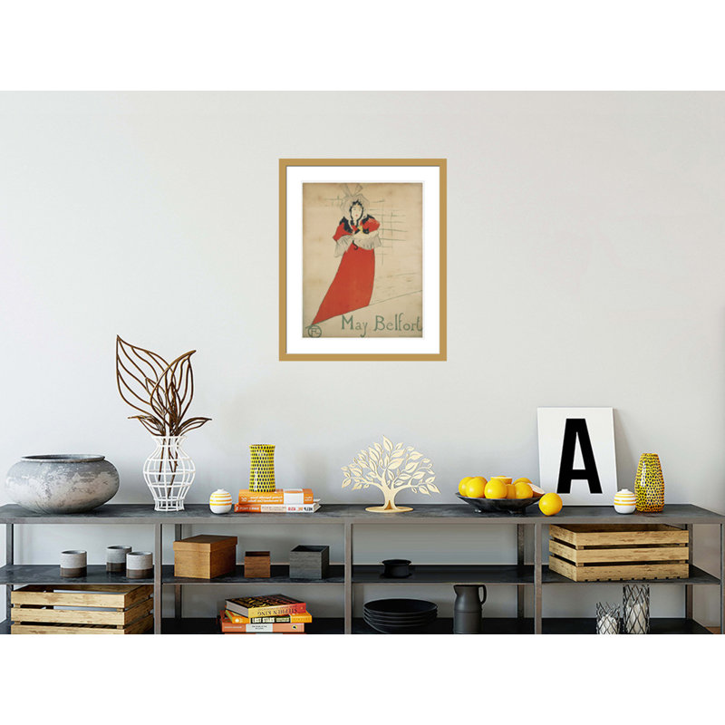 «May Belfort» par Henri de Toulouse-Lautrec, impression giclée encadrée, H 28,44 po x l 23,5 po