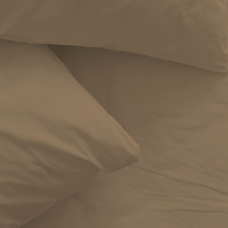 Ensemble de draps en rayonne de bambou 6 pièces , Ensemble de draps pour taille de lit grand avec un, Kaki foncé