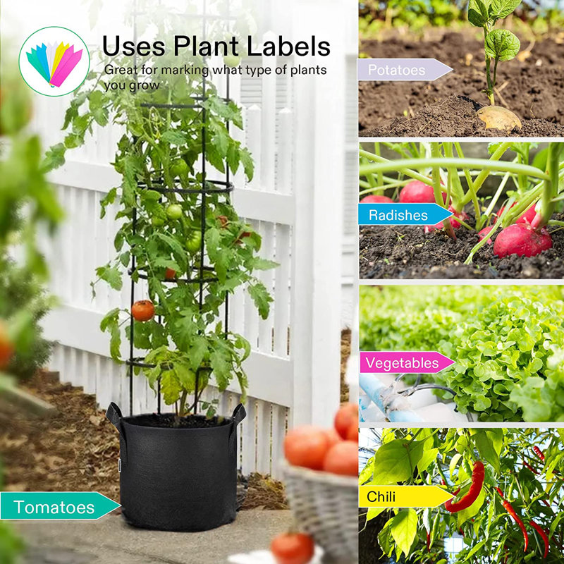 Heavy Duty Thickened Plant Grow Bags, 10" H x 14" L x 14" D