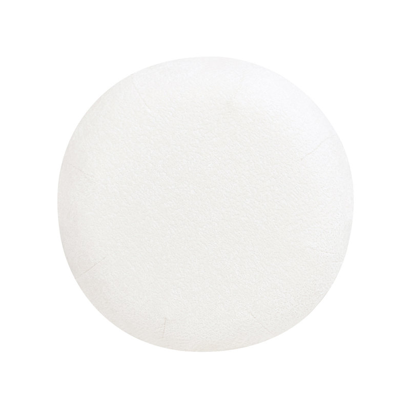 Repose-pieds bas rembourré 19,5 po Maryport, Chenille blanche