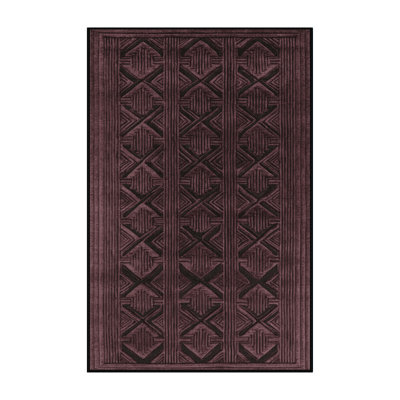 Machine Washable Trellis Brown Area Rug