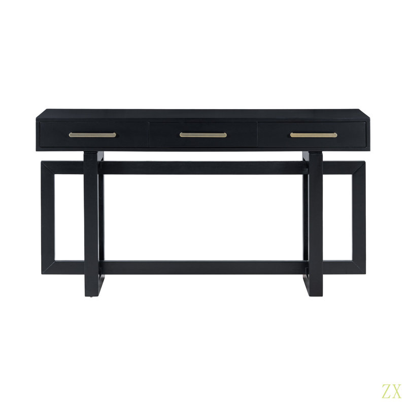 Elegant Console Table With Three Drawers, Extra Long Entryway Table For Entryway, Hallway, Living Room, Foyer, Corridor