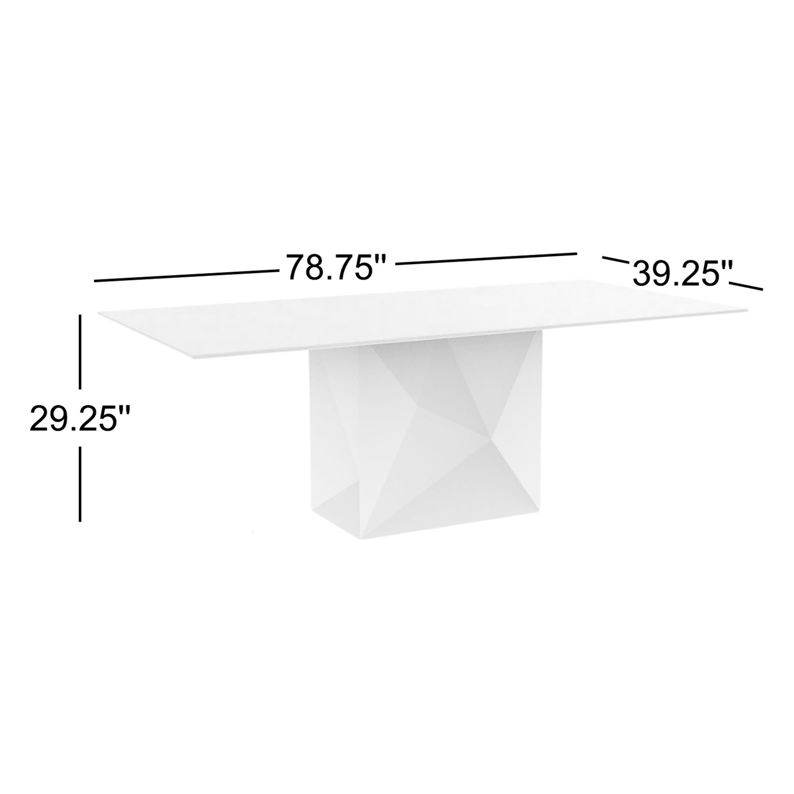 Faz 79" Patio Dining Table