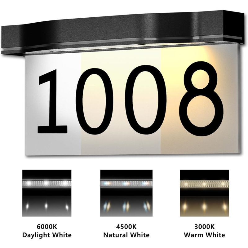 Rectangle Wall Solar Address Plaque