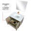 Meuble-lavabo rustique avec robinet simple en or rose et miroir de 18 po de large-1950799195