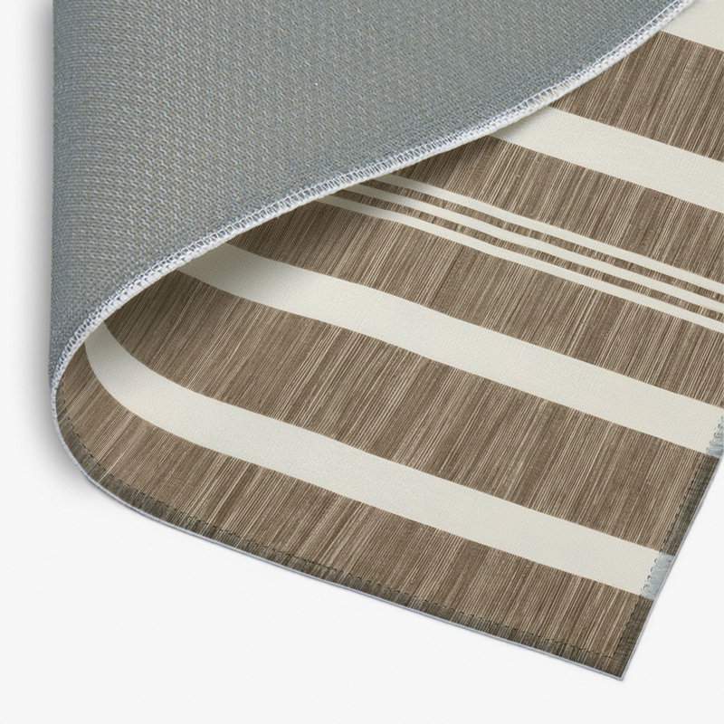 Tapis intérieur / extérieur gris HorizontalStripes, Rectangulaire 2 pi x 3 pi