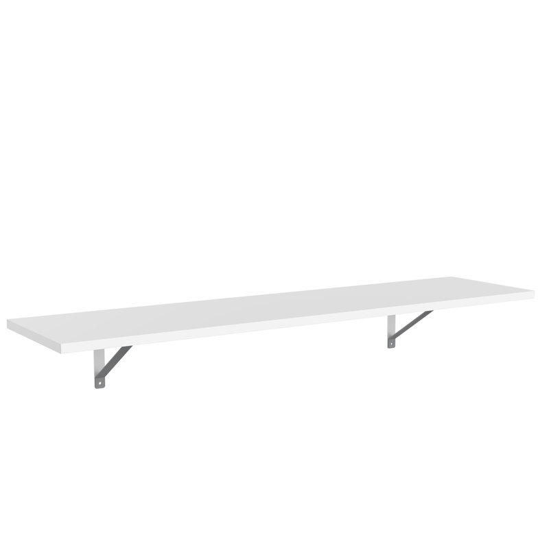 Basic Wall Shelves Bracket Shelf, 4' x 11.75"