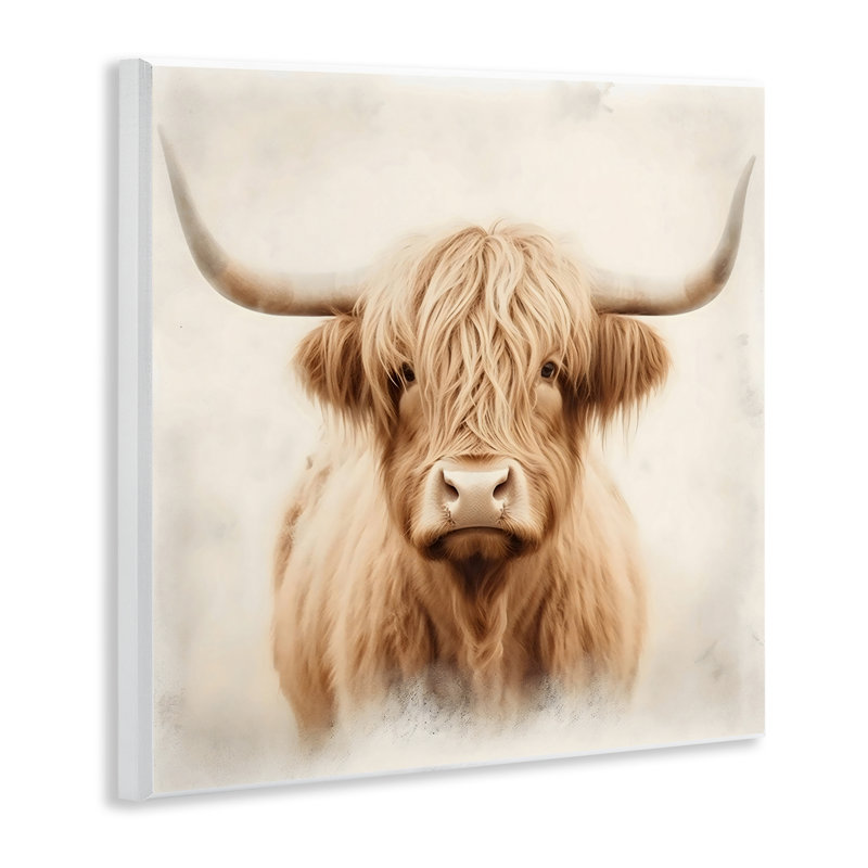 «Dreamy Fluffy Highland Portrait», plaque murale par Creative Studio