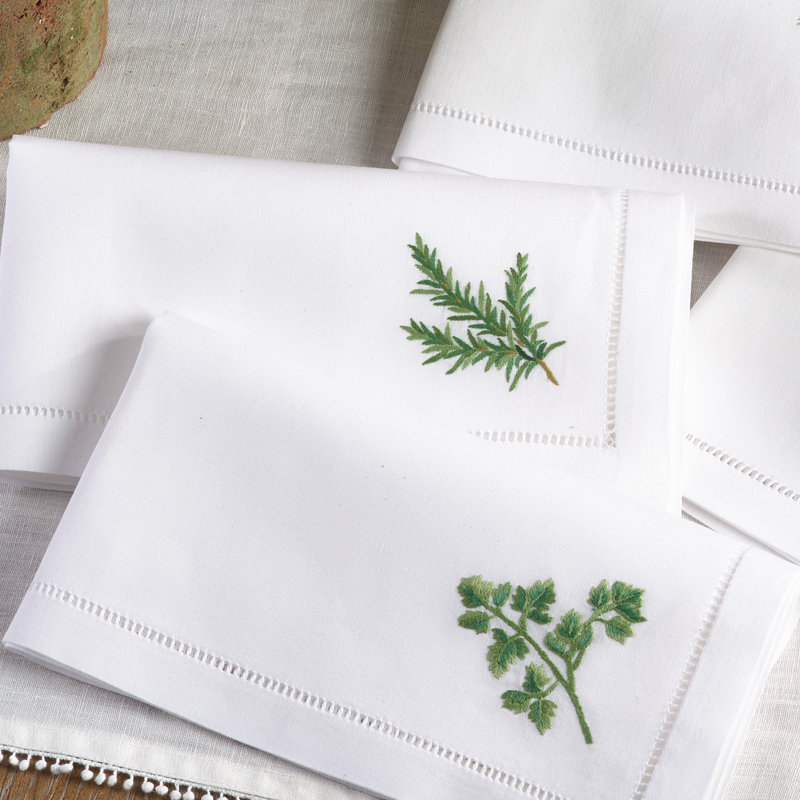 Villasenor Cotton Embroidered Square Napkin