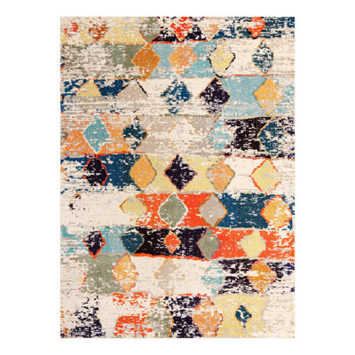 Washable Abstract Indoor Rug