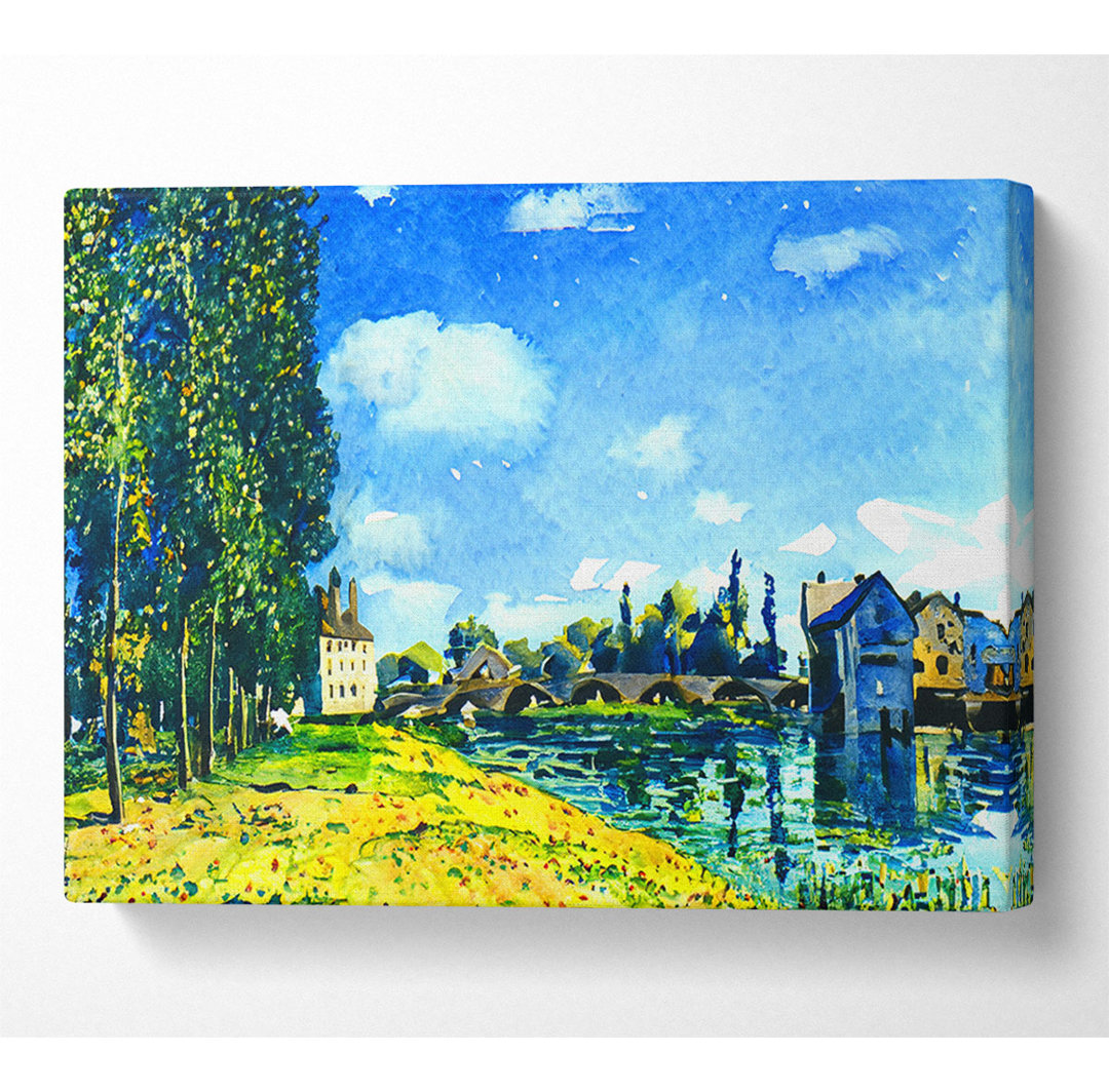 Sisley Brücke von Moret im Sommer - Kunstdrucke auf Leinwand