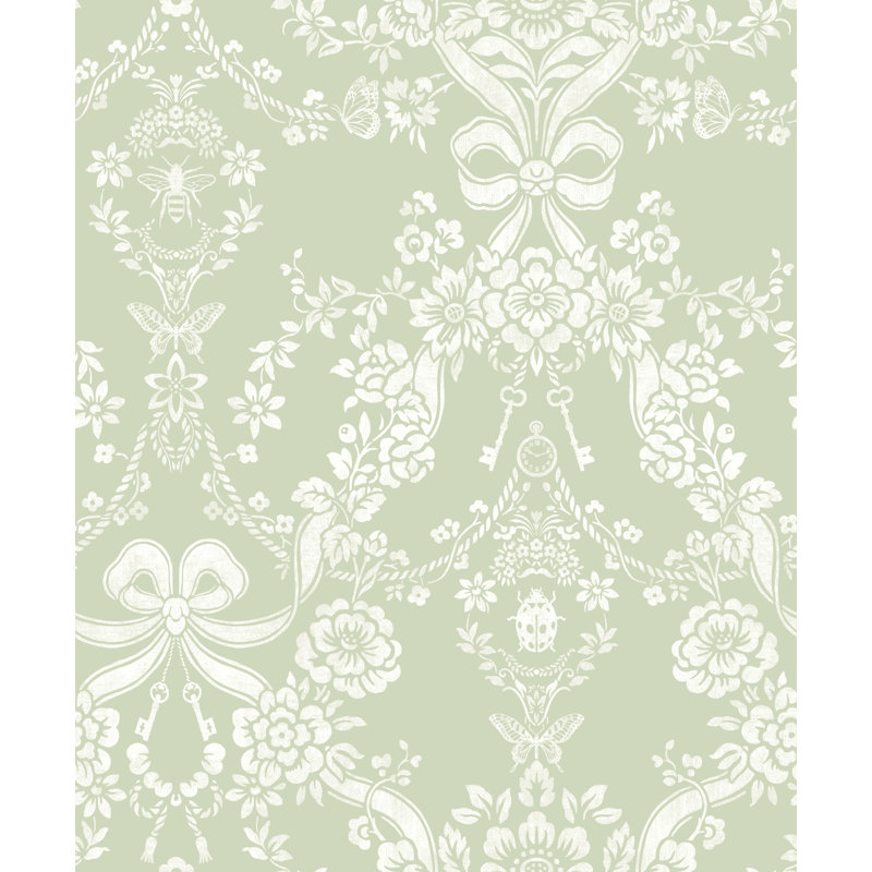 Papier peint sauge Bow, Vert