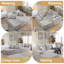 Canapé modulaire Boneless de 107 po avec méridienne en forme de L, canapé modulaire moderne avec siège profond et canapé rembourré pour la chambre à coucher, aucun assemblage requis-2086344313-2086344326