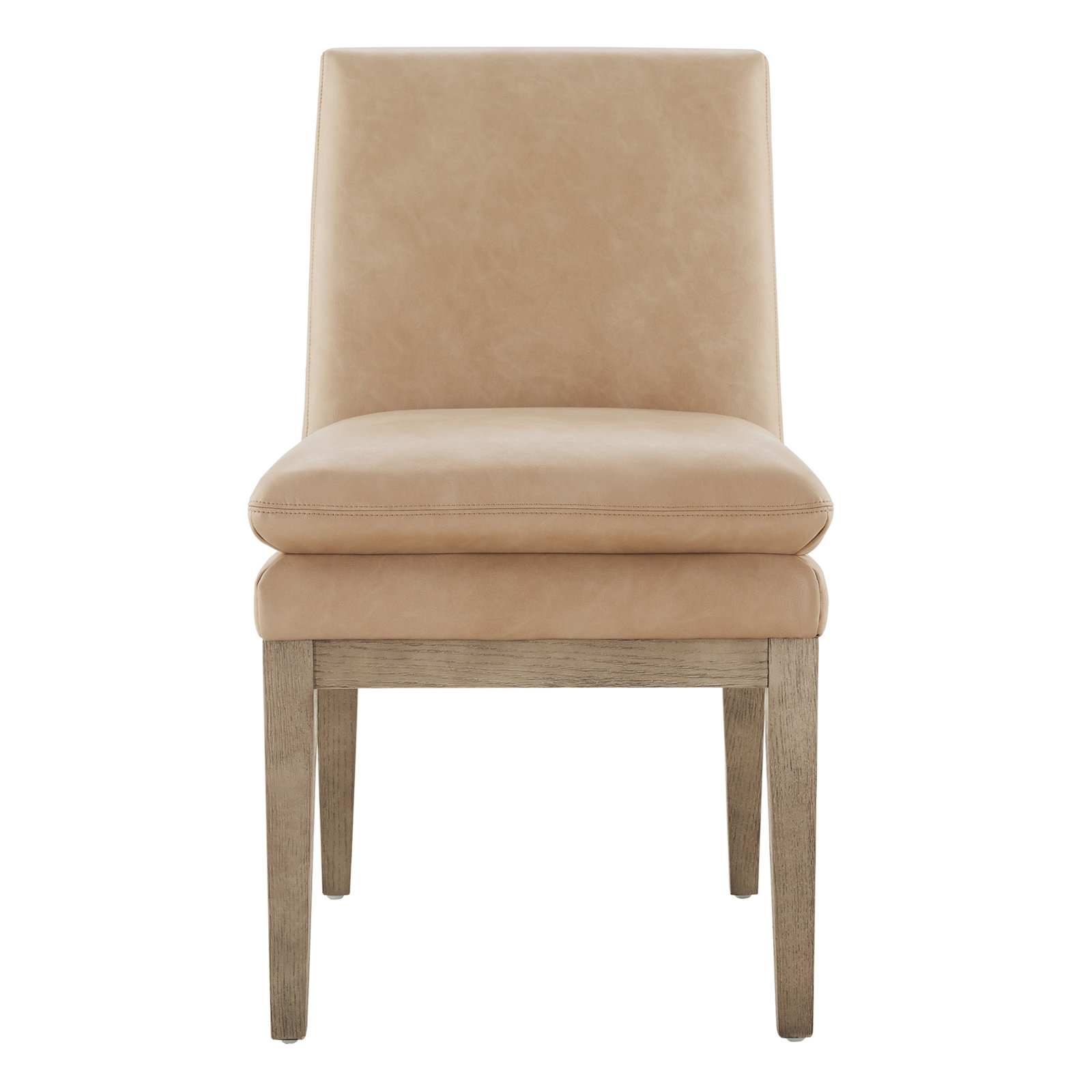 Bethea Genuine Leather Oak Side Chair, Copley Brown Performance