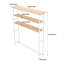 3-Tier Wood-Grain Narrow Console Table