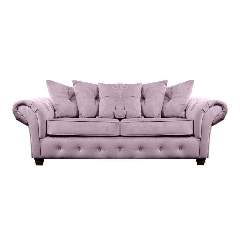 Lila 2 Seater Velvet Sofa, Dusky Pink