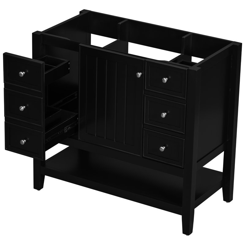 Base de meuble-lavabo moderne 36 po - 1 armoire et 3 tiroirs