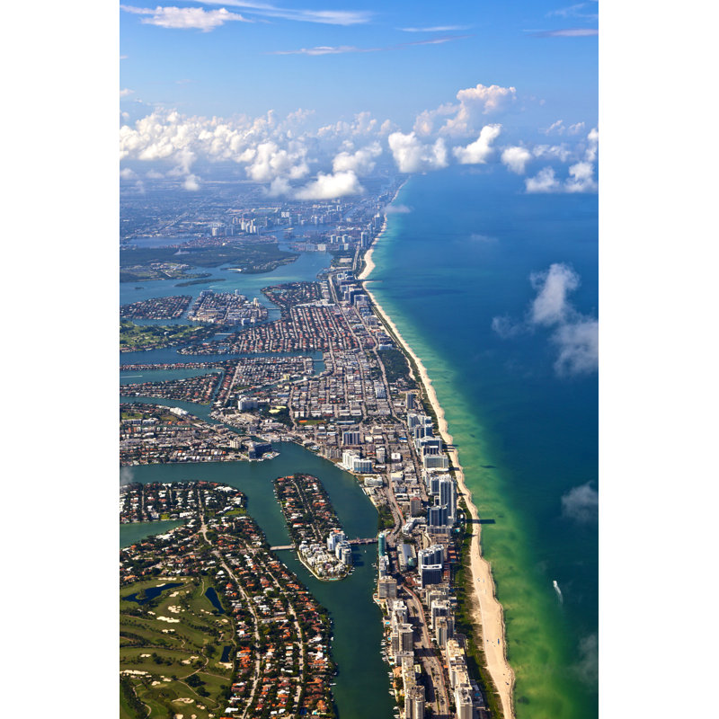 Coastline In Miami - Wrapped Canvas Print, 91cm H x 61cm W