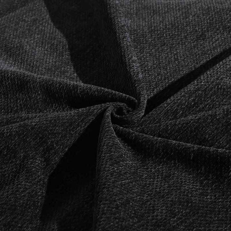  Canapé modulaire en chenille 6 pièces, Chenille noir