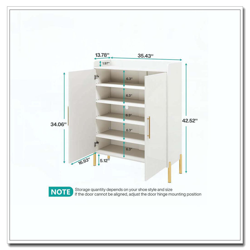 Armoire-bar 31,50 "avec 2 portes et tablettes Farmhouse, Blanc