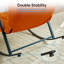 Chaise berçante inclinable réglable avec structure en acier au carbone rembourrée à poches latérales-130675534
