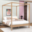 Lit à baldaquin en bois avec structure robuste-915865511-915865505