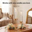 3 Piece Metal,Crystal，Glass Tabletop Hurricane Set