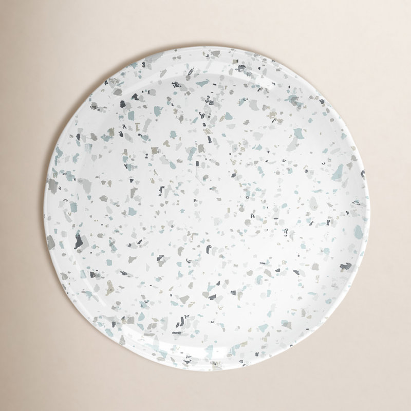 Assiette à salade Samata Terrazzo Merge - blanc - 8,5 po