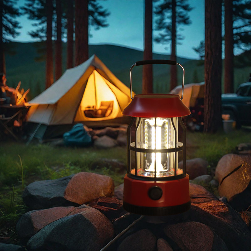 JHY DESIGN Portable Solar Powered Lantern with USB Charger