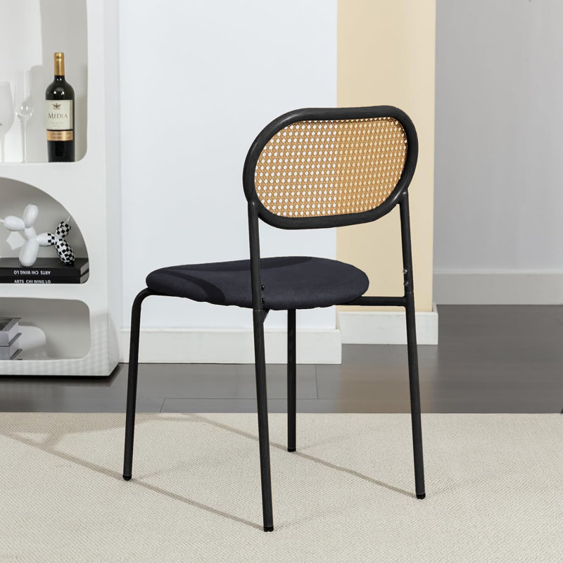 Metal Side Chair, Gray, Black